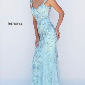 Sherri Hill 50276 Light Blue Size 12